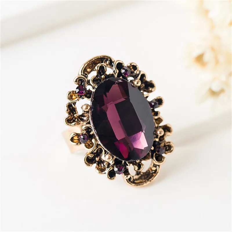 CC этнические стильные винтажные кольца для женщин регулируемые панк большие