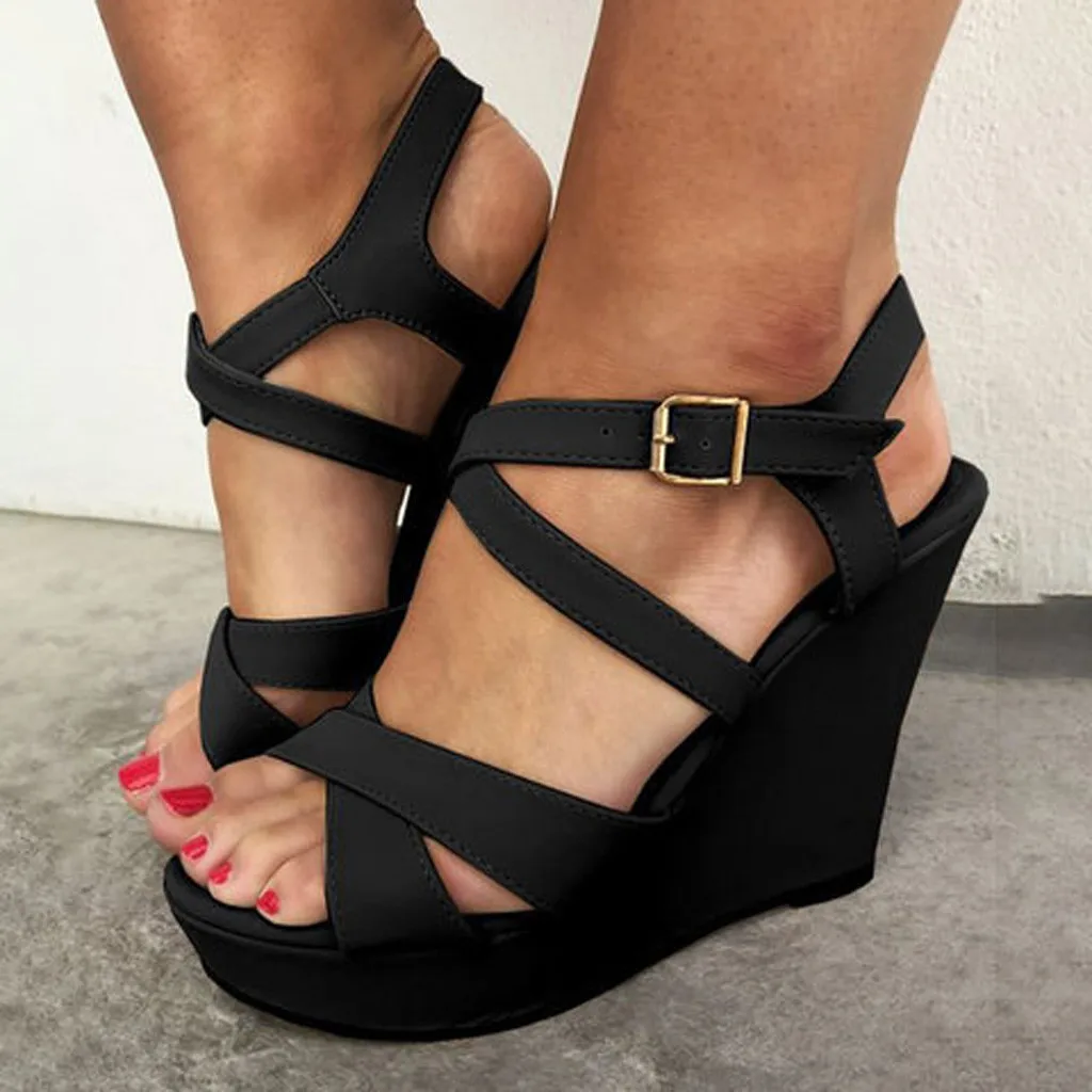 Летние босоножки Женская обувь с перекрестными ремешками Сандалии открытым