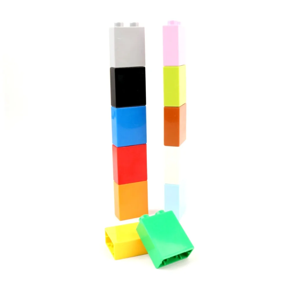 

Diy 6pcs/lot 1X2dots High Bricks Large Particle Building Blocks Accessory Toys For Children Gifts