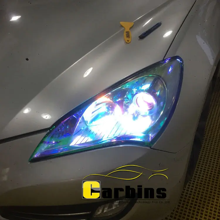 Автомобильный Стайлинг хамелеоновая Автомобильная фара ПВХ виниловая пленка