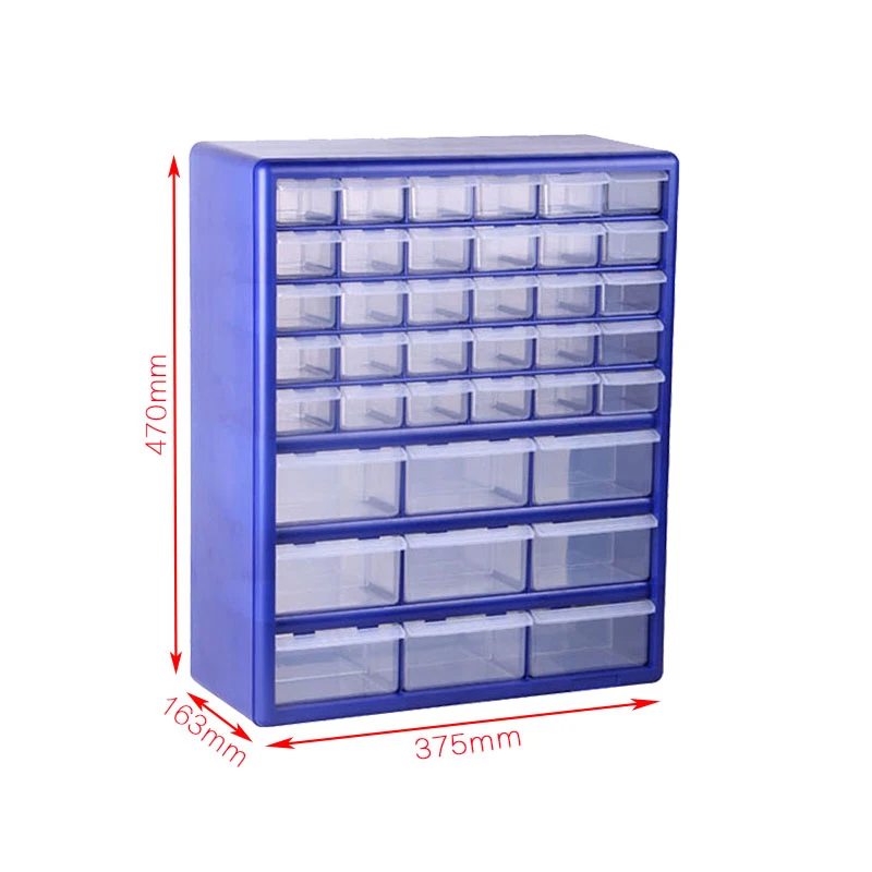 39 drawers-Blue Чехол для инструментов, коробка для инструментов, коробка для инструментов, классификация ковчега, мульти-ящик с сеткой, тип компонентов, ящик для инструментов, винт, классификация, компонентная коробка - Цвет: 39 drawers-Blue
