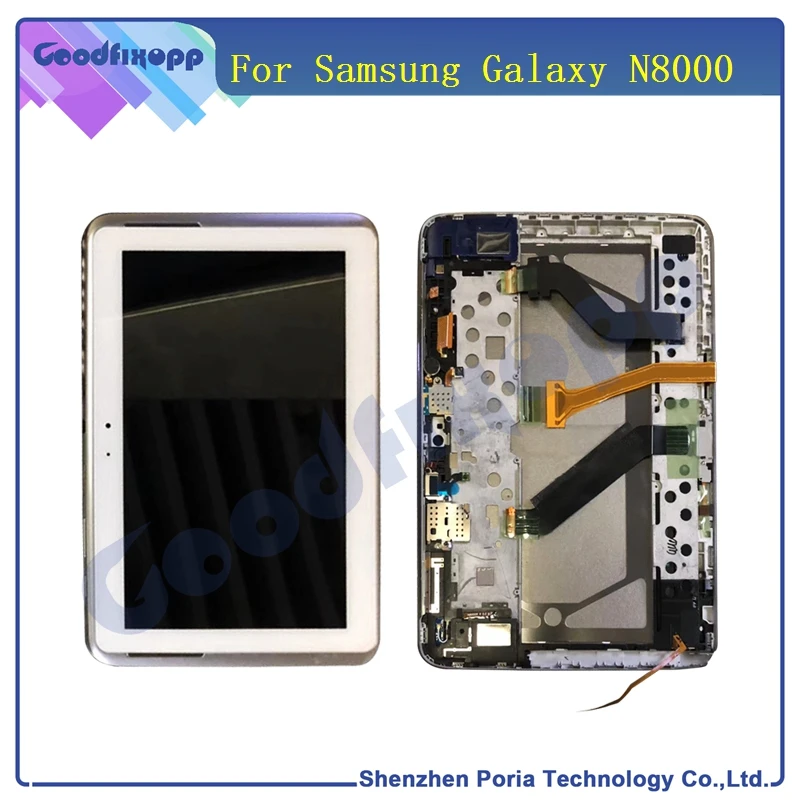 ЖК дисплей с рамкой и дигитайзером сенсорного экрана в сборе для Samsung Galaxy Tab 10 1 N8000