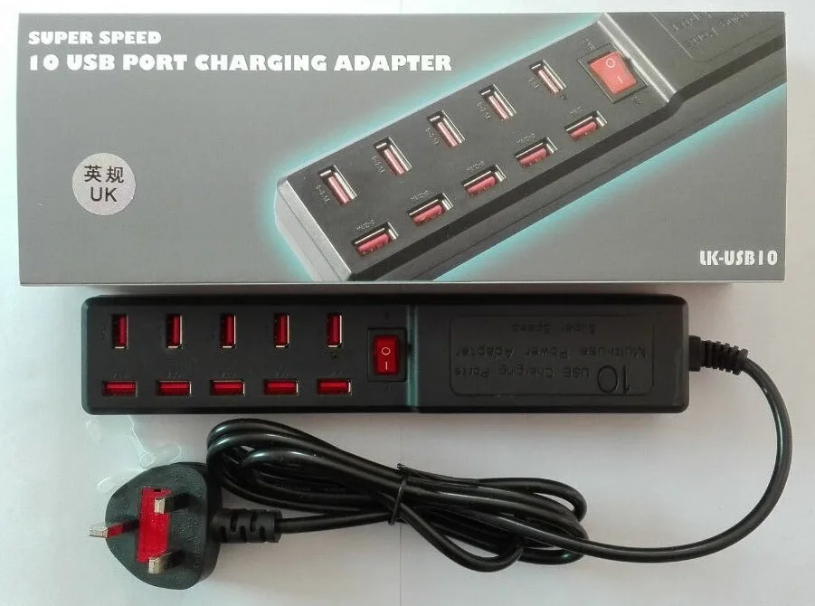 10USB штекер в зарядное устройство многофункциональная Быстрая зарядка