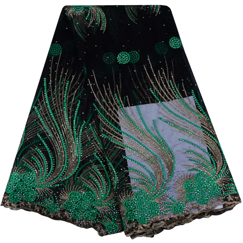 Розовая кружевная ткань F917 высокого качества из синтетической ткани с большим