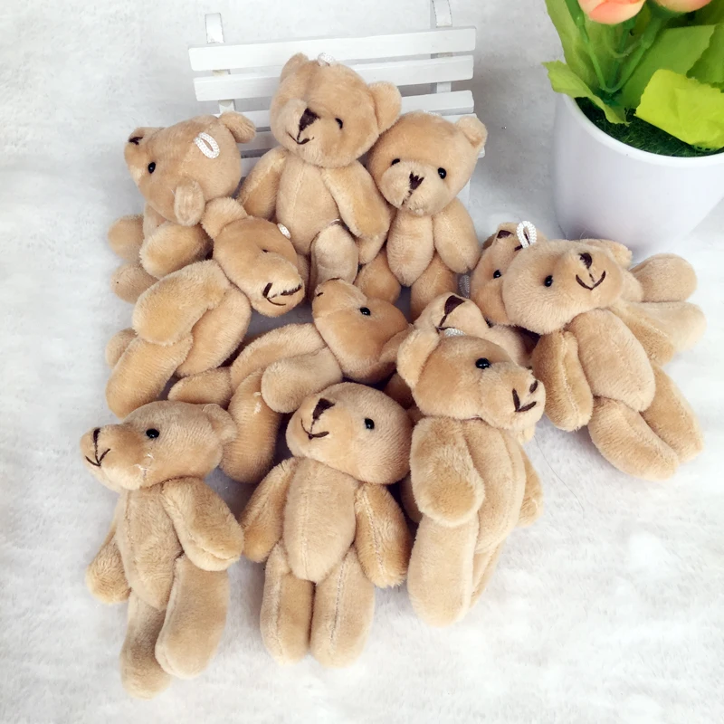 2PCS/LOTMini Teddy Bear Stuffed Plush Toys 8cm Small LIGHT BROWN pelucia Pendant Kids Birthday GiftRZX009 | Игрушки и хобби