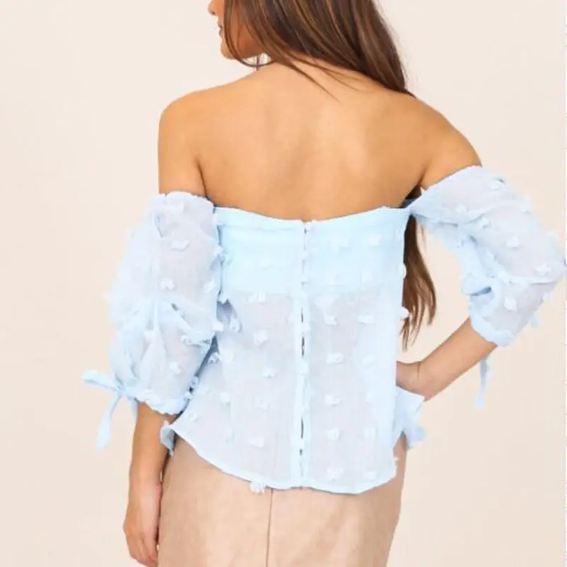 Женские блузки с вырезом лодочкой рубашки длинным рукавом Свободные