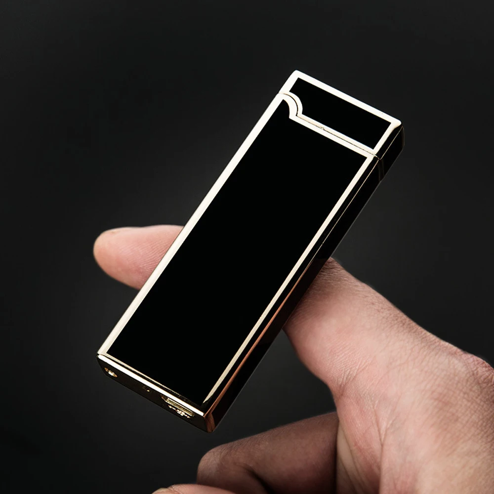 Ультратонкая импульсная дуговая зажигалка металлическая новинка USB Зажигалка