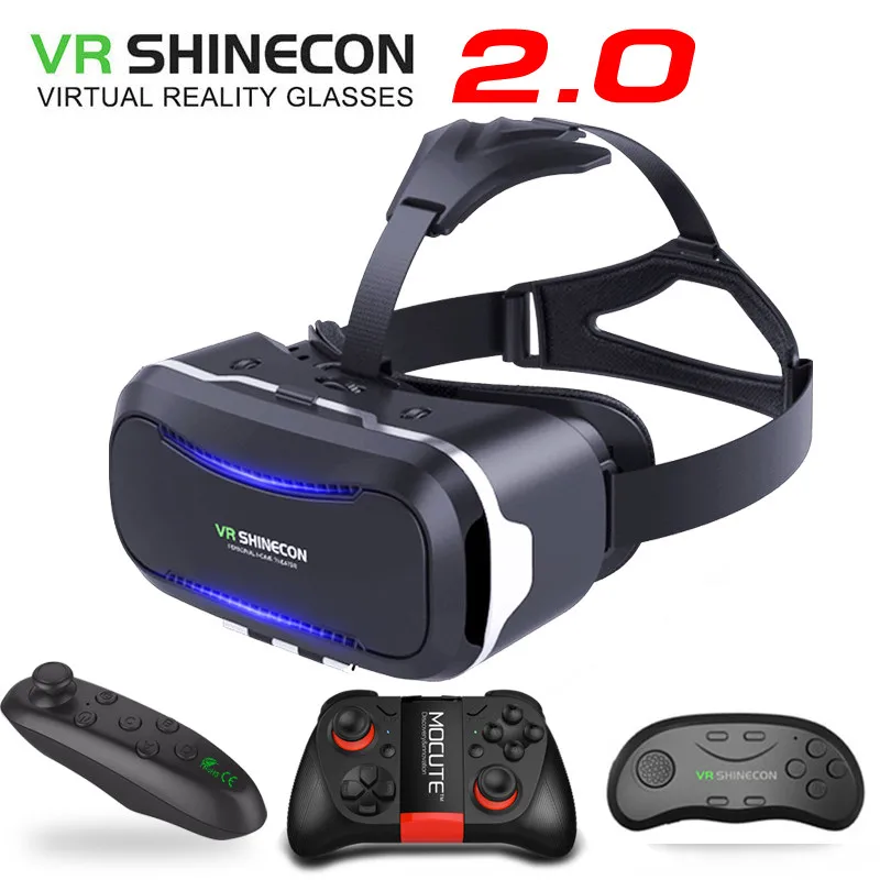 UZQi Очки виртуальной реальности, 3D VR шлем, оригинальная VR коробка Shinecon 2,0 шлем, мини-картон для 4,7-6,0 дюймового смартфона