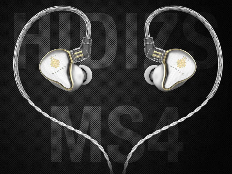 Серебристый HIDIZS Русалка MS4 HIFI аудио 4 драйвера Гибридный тройной 3 Ноулз BA+ 1 DD в ухо монитор наушники IEM 2 Pin 0,78 мм детахаб - Цвет: Серебристый