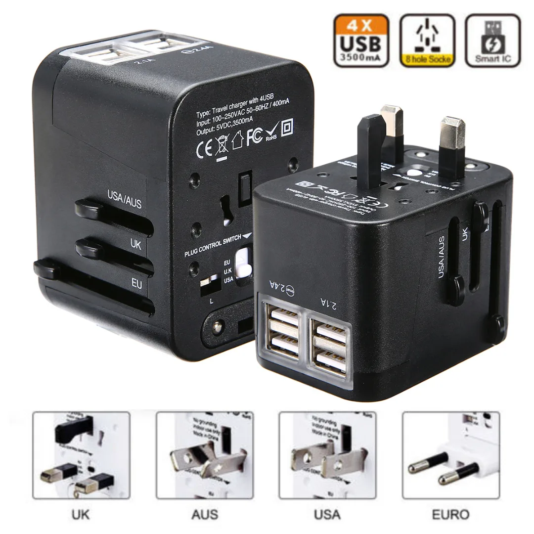 Универсальный дорожный адаптер зарядное устройство преобразователь розетка