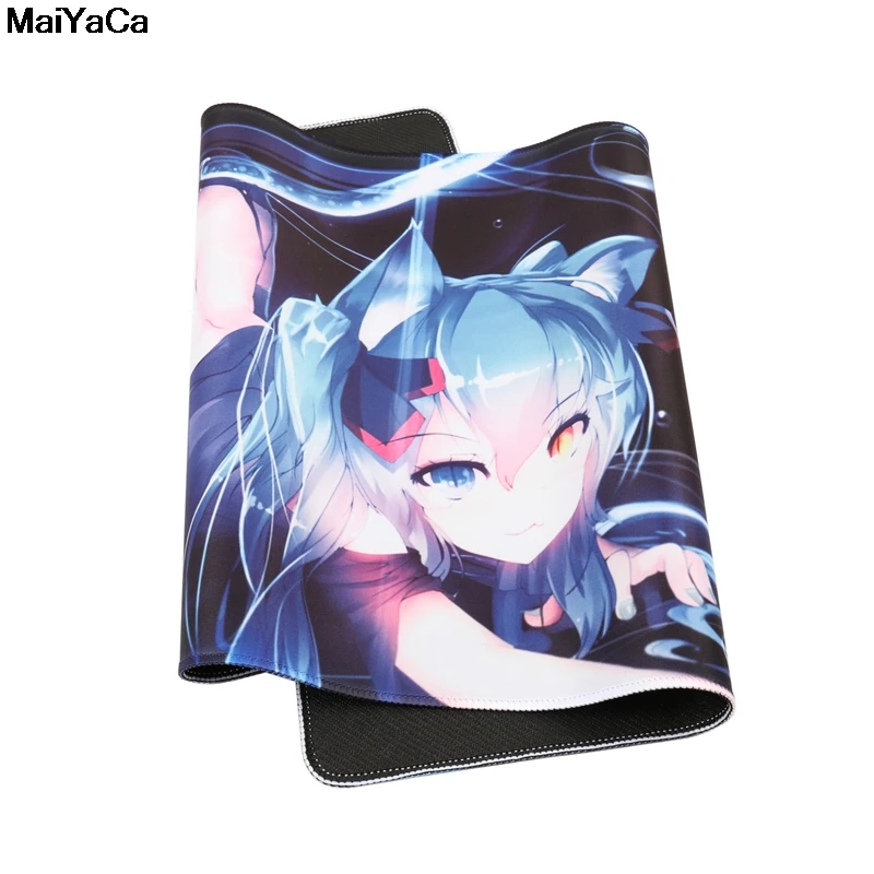 MaiYaCa 60x30 см милый кот девушка Аниме Хацунэ Мику коврик для мыши геймер игровой