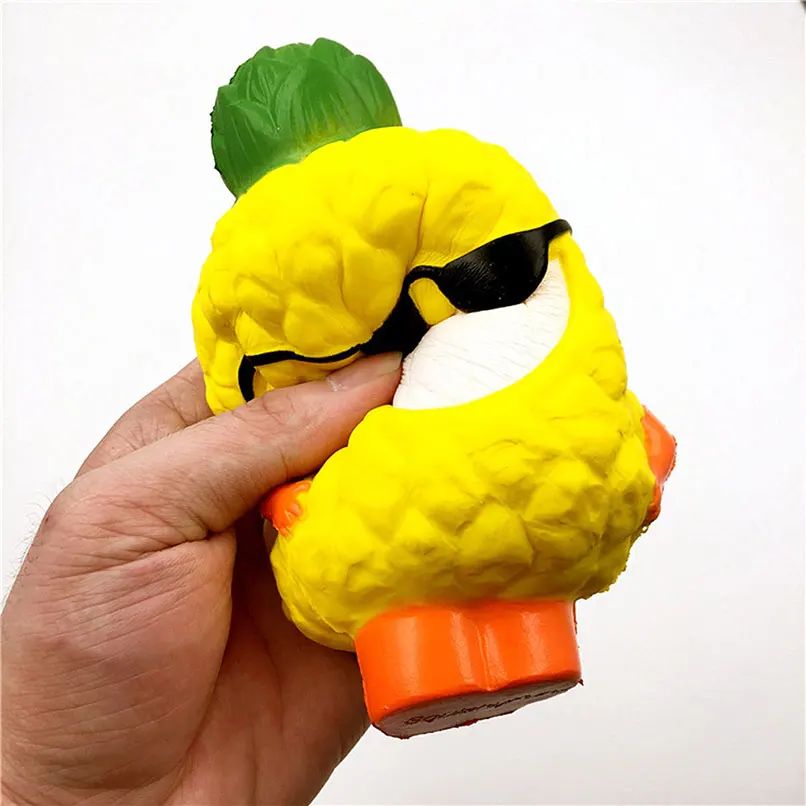 

New Jumbo Squishy Antistress Slow Rising Scented Kawaii Mr Pineapple 15CM Kids Squishys Toy Stress Relief Decompression Toy