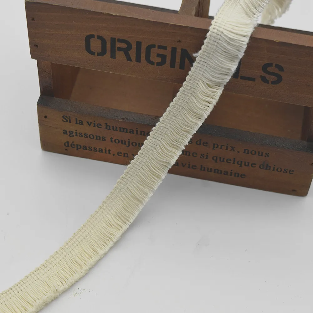 

98yards hot sale TRIMMINGS Tassel Cotton Fringe Cream Ivory wide:2cm