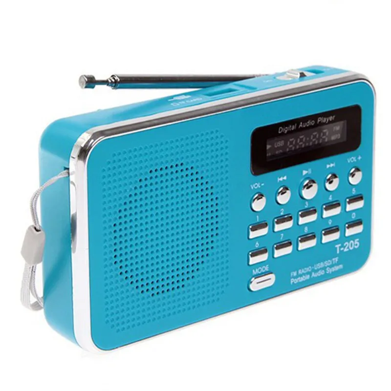 Горячая T-205 fm-радио Портативный hifi карта динамик цифровой мультимедиа музыка MP3