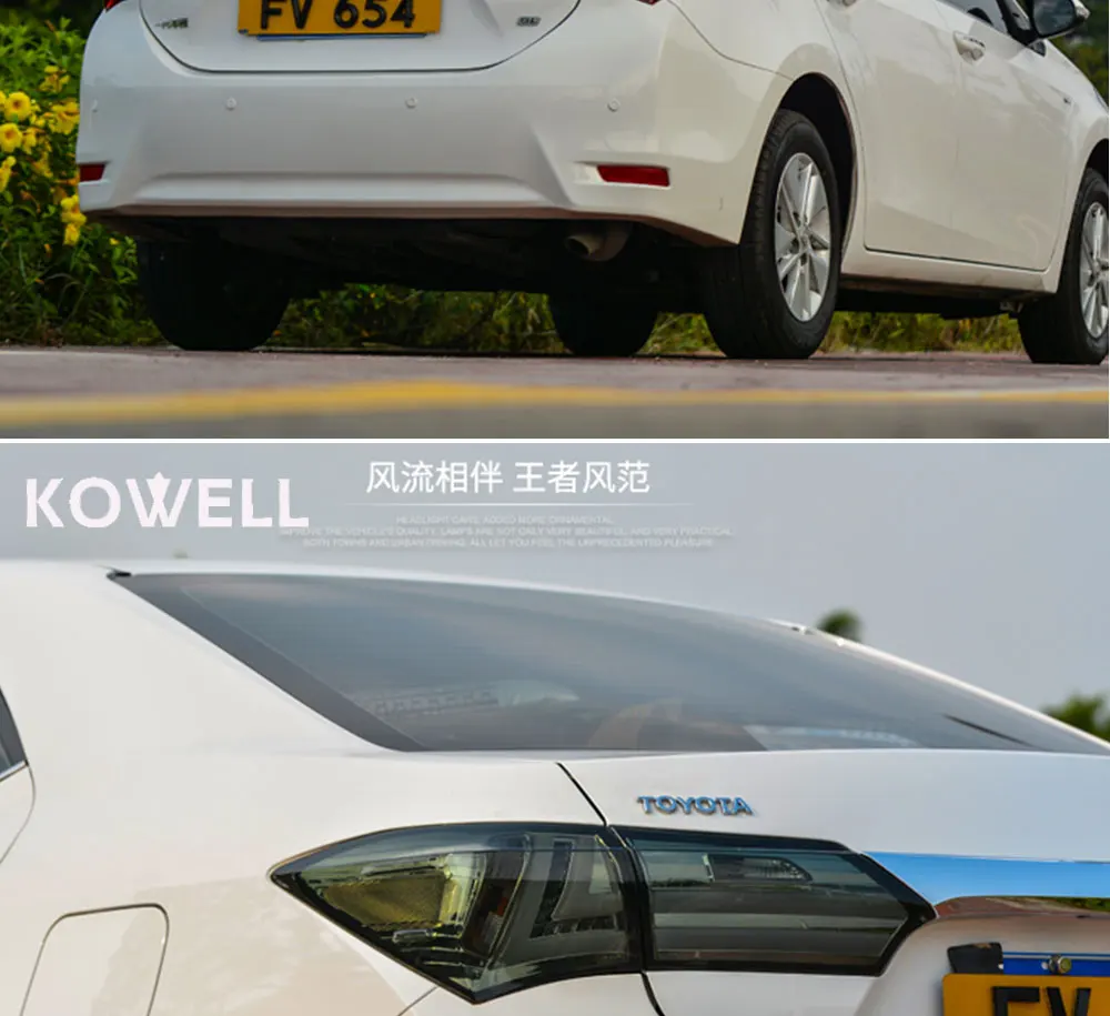 KOWELL автомобильный Стайлинг для Toyota Corolla задний фонарь светодиодный задний фонарь стояночный тормоз указатели поворота