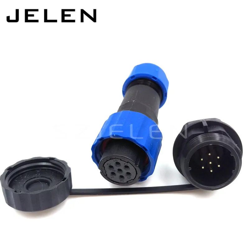 SD16 7 контактный водонепроницаемый разъем IP68 силовые разъемы для установки