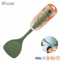 liflicon silicone spatula turner with strong silicone covering non stick heat resistant 14 17kitchen cooking utensil tools