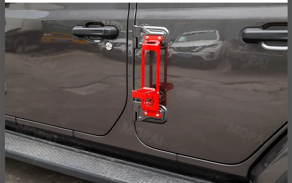 MOPAI дверная ступенчатая пластина, комплект для Jeep Wrangler JL+ дверные петли для автомобиля, подножки для ног, педали для Jeep Wrangler, автомобильные аксессуары