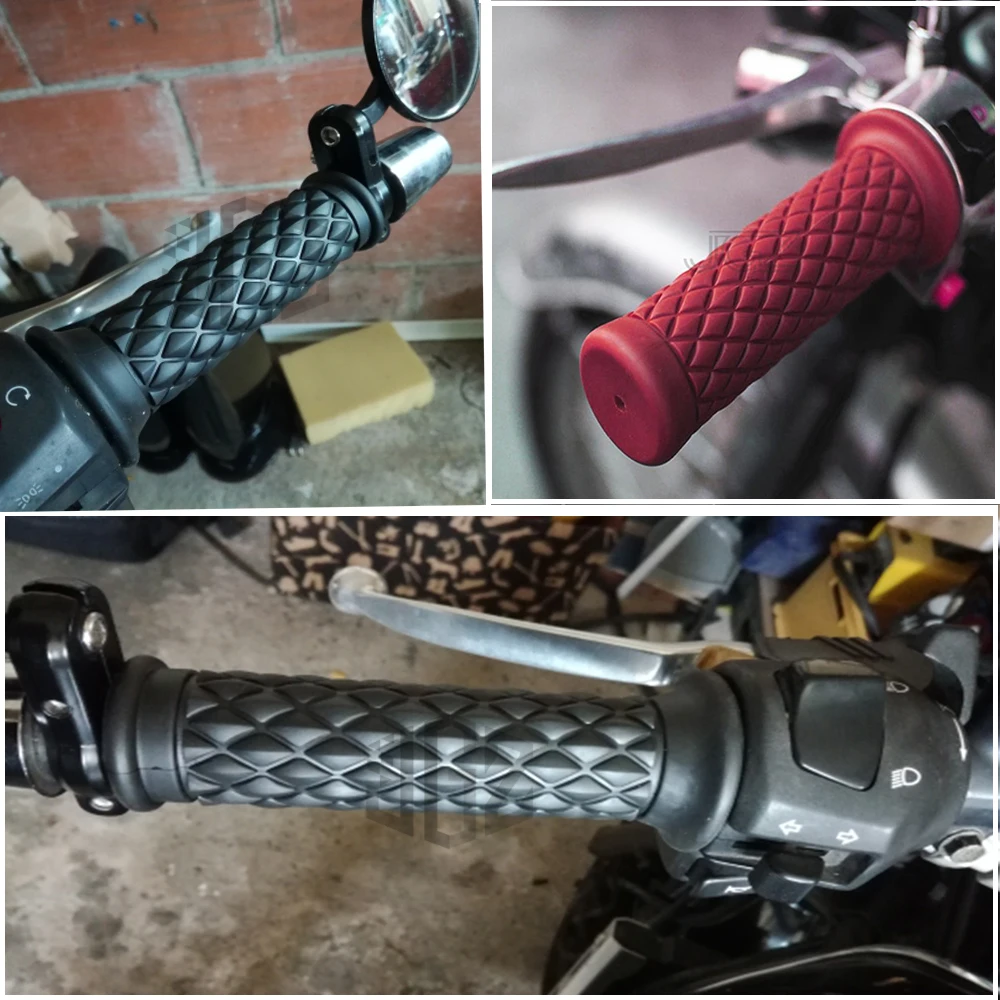 22 мм мотоциклетные ретро мягкие резиновые гелевые ручки винтажные для руля
