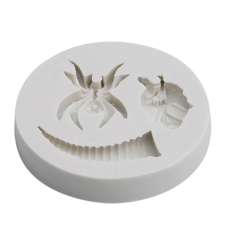 1 предмет 3D Череп Паук форме силиконовые формы торт шоколадный фондан для выпечки