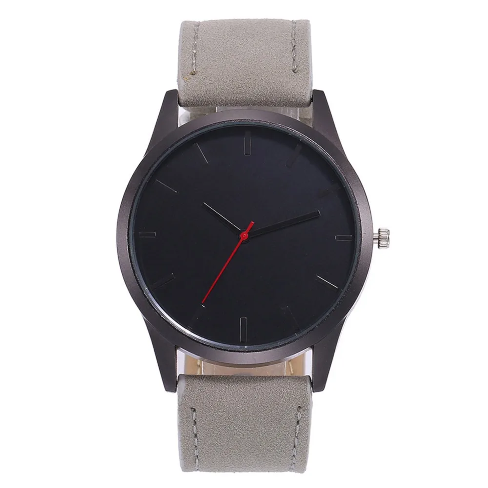 Reloj Hombre модные мужские часы с большим циферблатом военные кварцевые кожаные