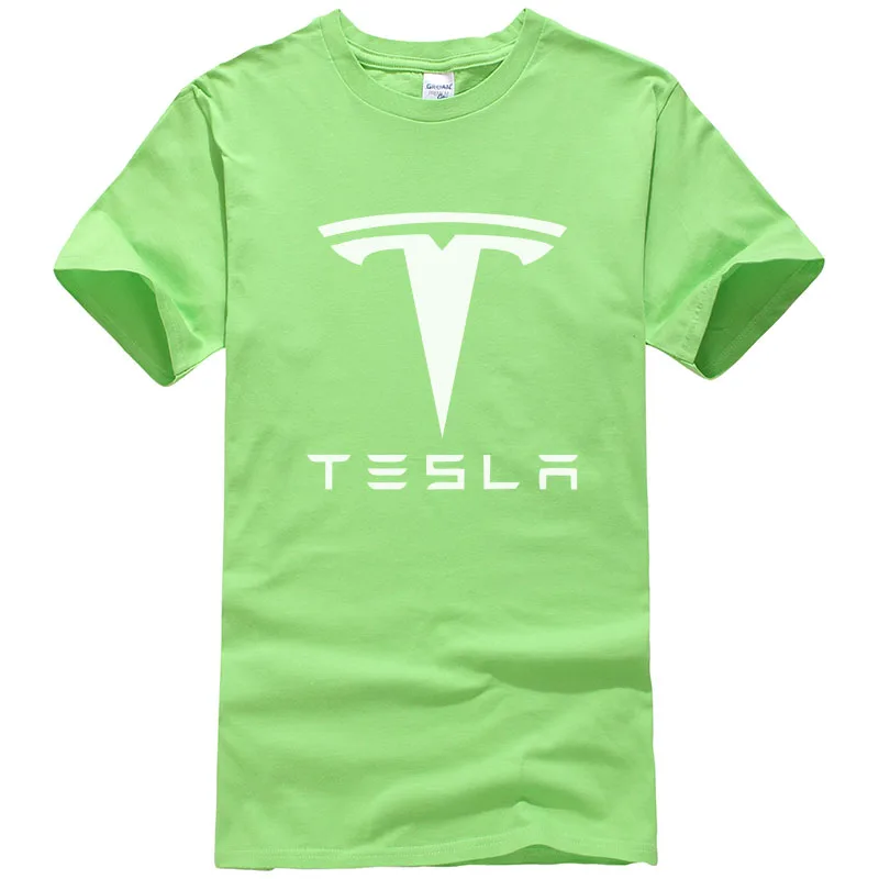 8 Новинка, Tesla, мужские футболки, короткий рукав, круглый вырез, с буквенным принтом, хлопок, мужские футболки, повседневная футболка для мальчиков, топы, много цветов, T134 - Цвет: 8