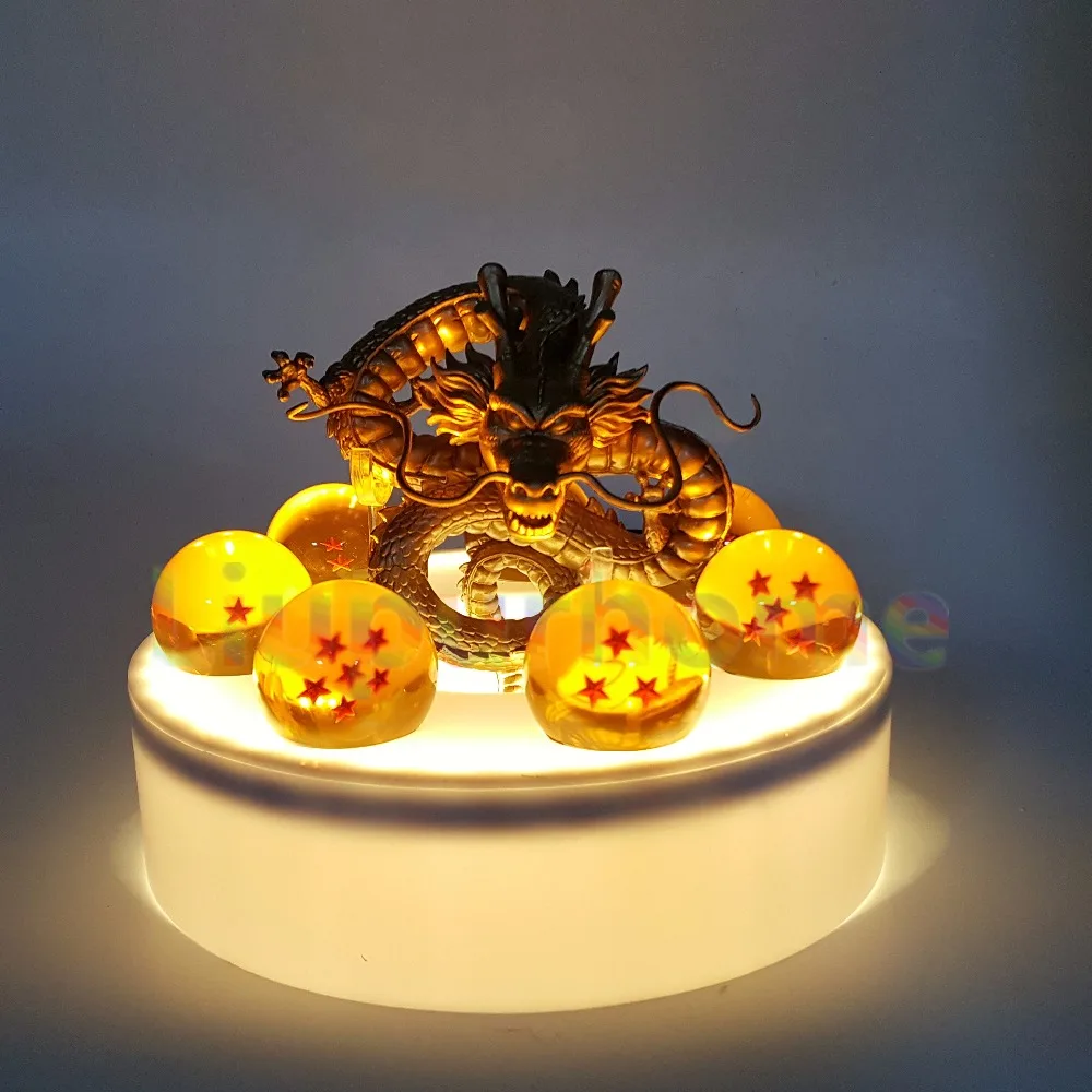 Dragon Ball Z Золотой Shenron хрустальный шар DIY светодиодный набор Dragon Ball Супер Сон Гоку драгонболл зет Светодиодная лампа ночник Рождественский подарок