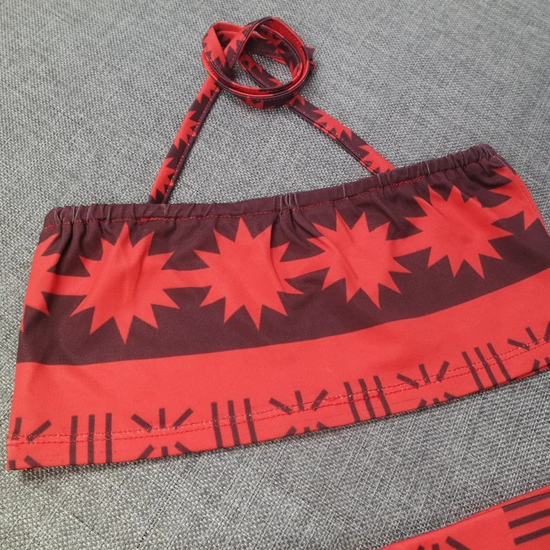 2018 New baby Girls 2Pieces bikini children swim-wear girls bathing suits swimming Clothes Kid girl Moana Vaiana beachwear dress | Детская
