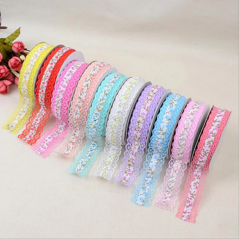 Кружевные ленты Grosgrain печатные цветы 1 &quot25 мм Diy Волосы Аксессуары для