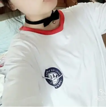 Колье женское атласное с кружевом и цветком в виде колокольчика или морской