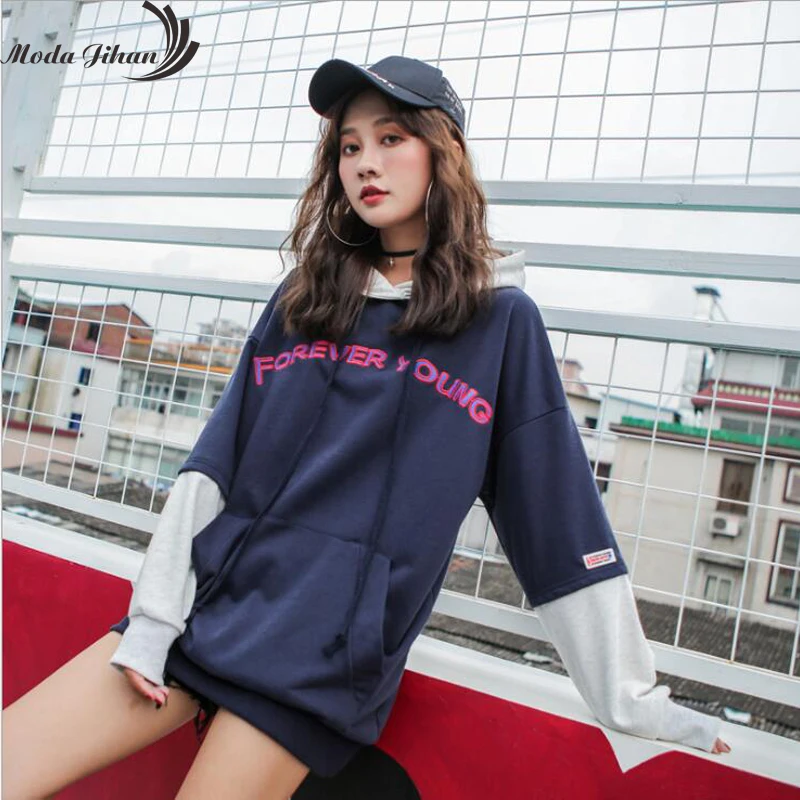 Уникальные женские толстовки с капюшоном Женская толстовка из двух частей топы