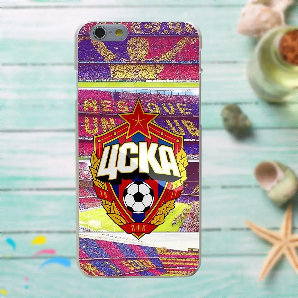Флаг России эмблема Futbol ЦСКА Моска прекрасный пластик для Huawei G7 G8 Honor 5A 5C 5X 6 6X 7 8 V8