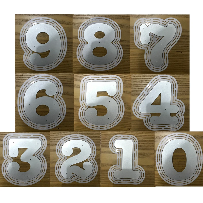 Large 0-9 Numbers 10cm Big Metal Cutting Dies 13.2cm Plastic Stencil for DIY Scrapbooking Crafts Paper Card Mkaing New 2019 | Дом и сад