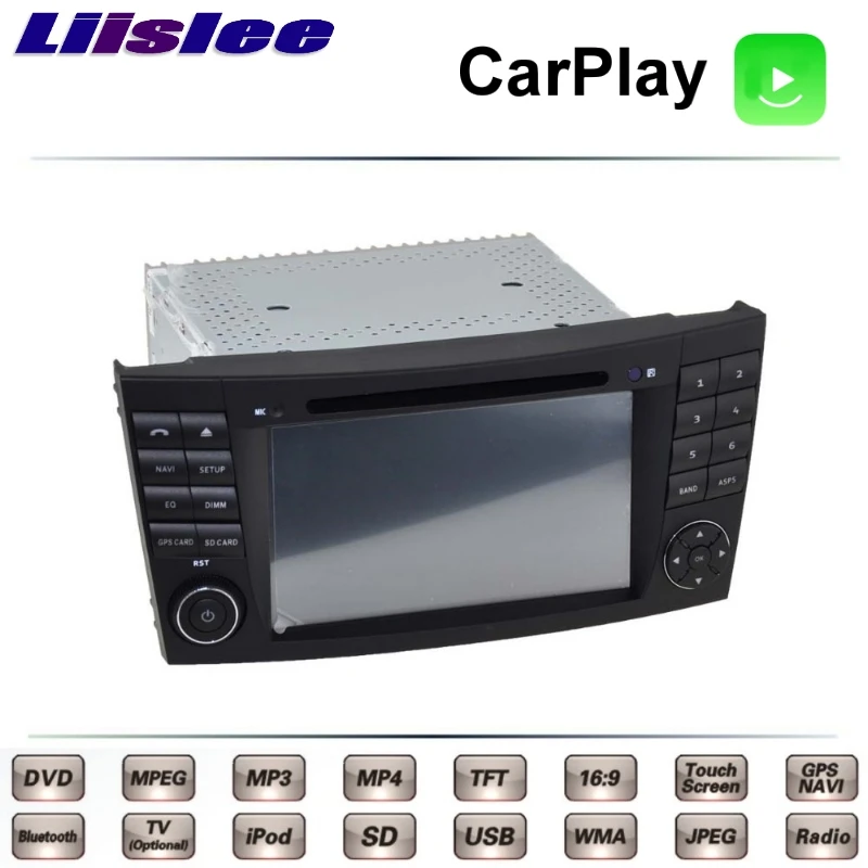 LiisLee для Mercedes Benz E Class MB W211 2002~ 2009 Автомобильный мультимедийный ТВ DVD gps Радио Carplay стиль навигация Navi