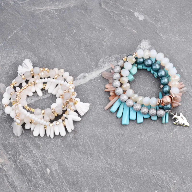 BOJIU натуральные камни стрелы кисточка фотообои для женщин белые стеклянные