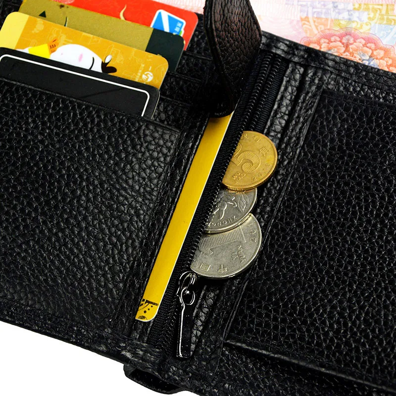 LACHIOUR RFID Блокировка мужские кошельки из натуральной кожи клатч мужской кошелек короткий кошелек зажим для денег Кошельки кожаные кошельки