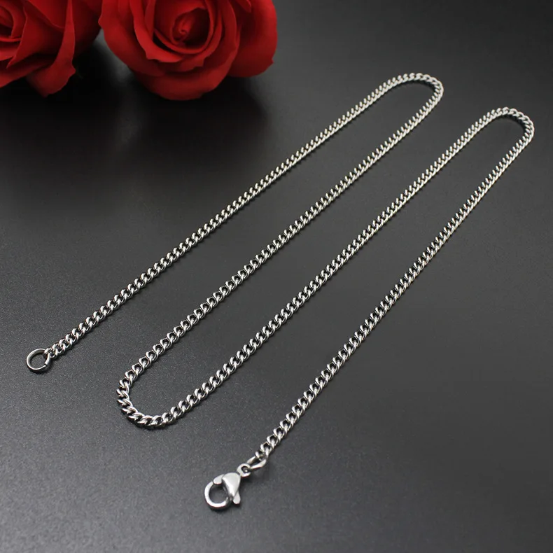 Мужское панцирное ожерелье в стиле хип-хоп 2 4 мм 3 цепь серебряного цвета из