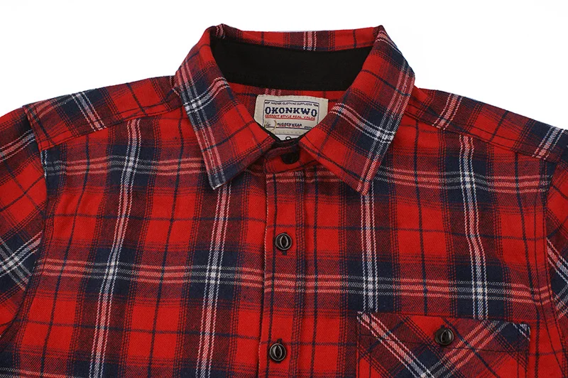 Хлопковая Клетчатая Мужская рубашка с длинным рукавом, Chemise Homme, красная, зеленая, Клетчатая Мужская рубашка, Повседневная, приталенная, Roupas Masculina, Осень-зима