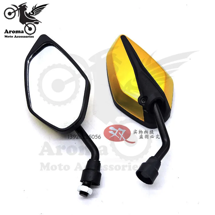 

9 colors available scooter rearview mirror moto parts motorcycle side mirror unviersal 10MM 8MM ATV motorbike backup mirror