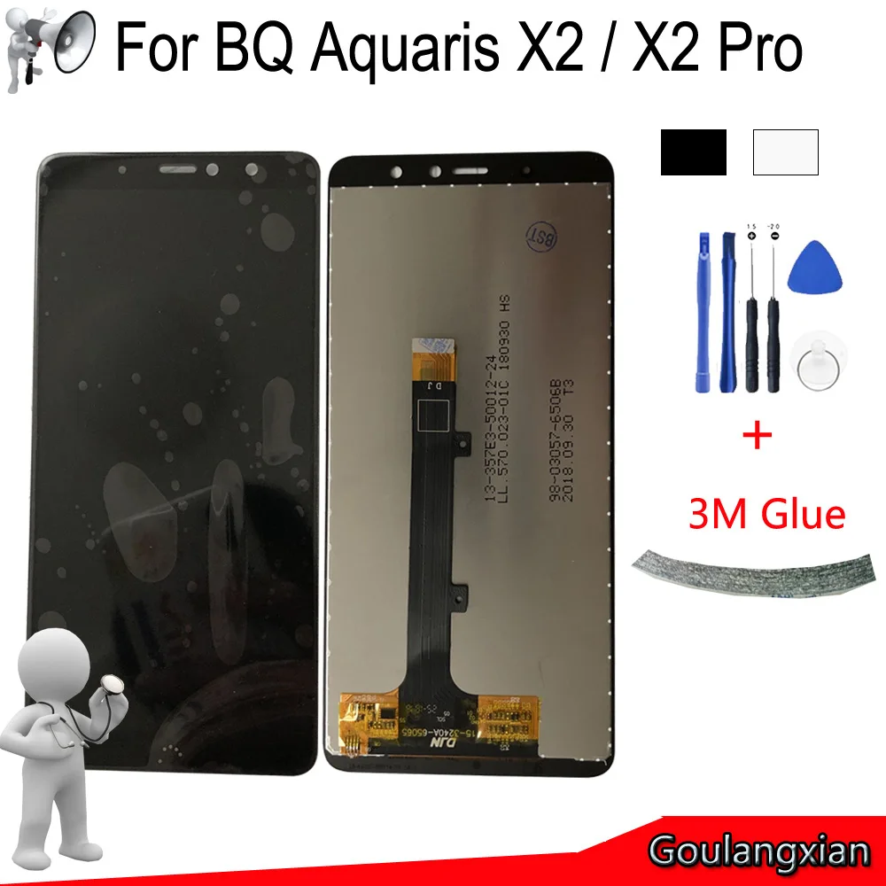 Черный/белый AAA оригинальный ЖК дисплей для BQ Aquaris X2 Дисплей + Сенсорный экран