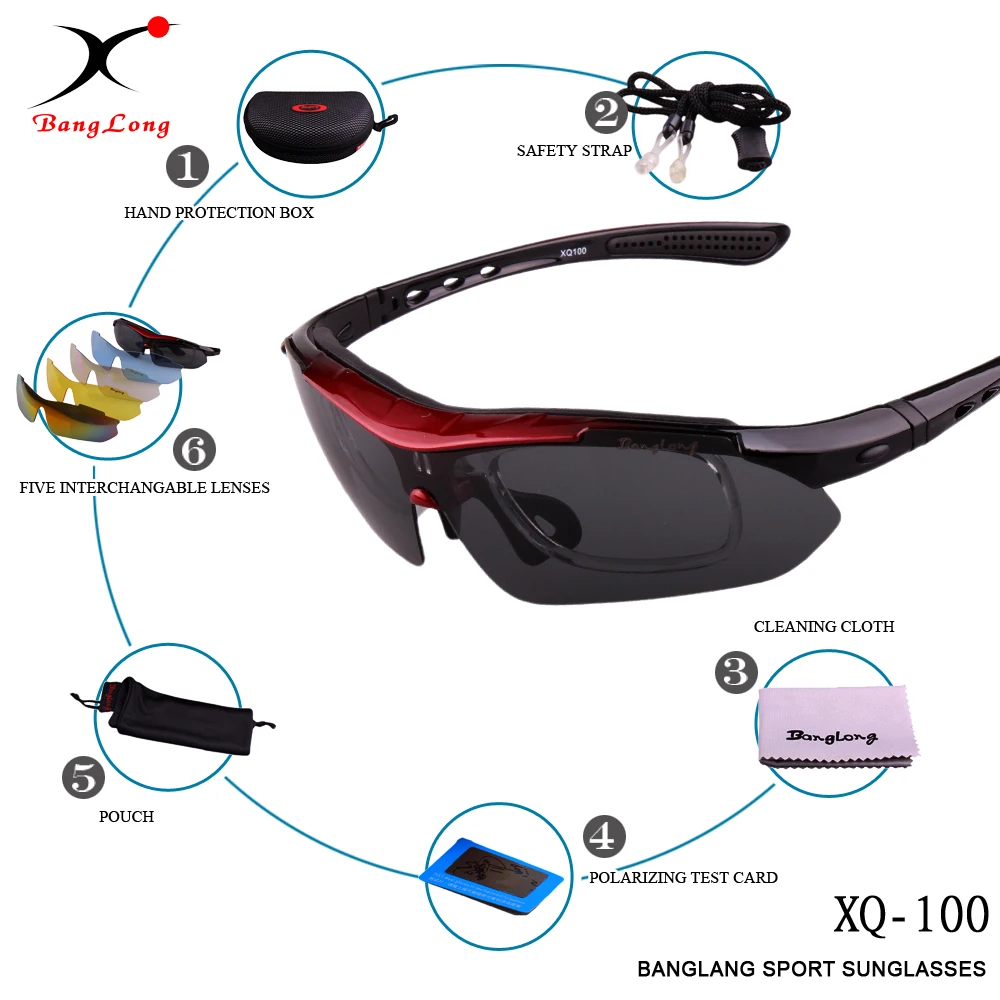 Мужские и женские тактические очки BANGLONG Oculos Ciclismo для велоспорта | Спорт