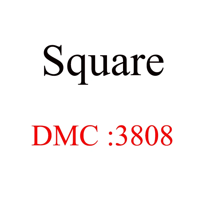 DMC3808 Квадратная, 5D, алмазная вышивка «сделай сам», алмазная живопись, вышивка крестиком, инструменты для рукоделия, украшения из бисера - Цвет: DMC3808