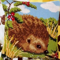 Животные 002 DIY Набор для рукоделия Подушка с вышивкой из акриловой пряжи Гобелен Холст Подушка спереди вышивка крестом наволочка - Цвет: Темно-серый