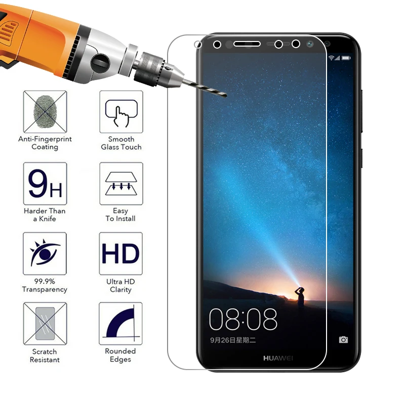 Закаленное стекло для Huawei Mate 20 10 Lite 2.5D 9H защитная пленка экрана Honor 9 8 6c Pro 9i