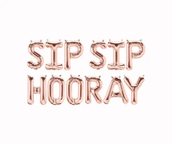 16 дюймовые воздушные шары Sip Hooray | Украшение для девичвечерние|celebration decoration|celebrate