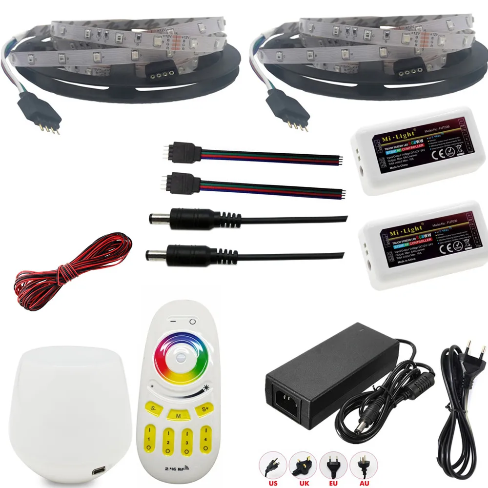 Водонепроницаемая светодиодная лента с Wi Fi 20 м RGBW RGB 5050 12 В + 4 контроллера зонный