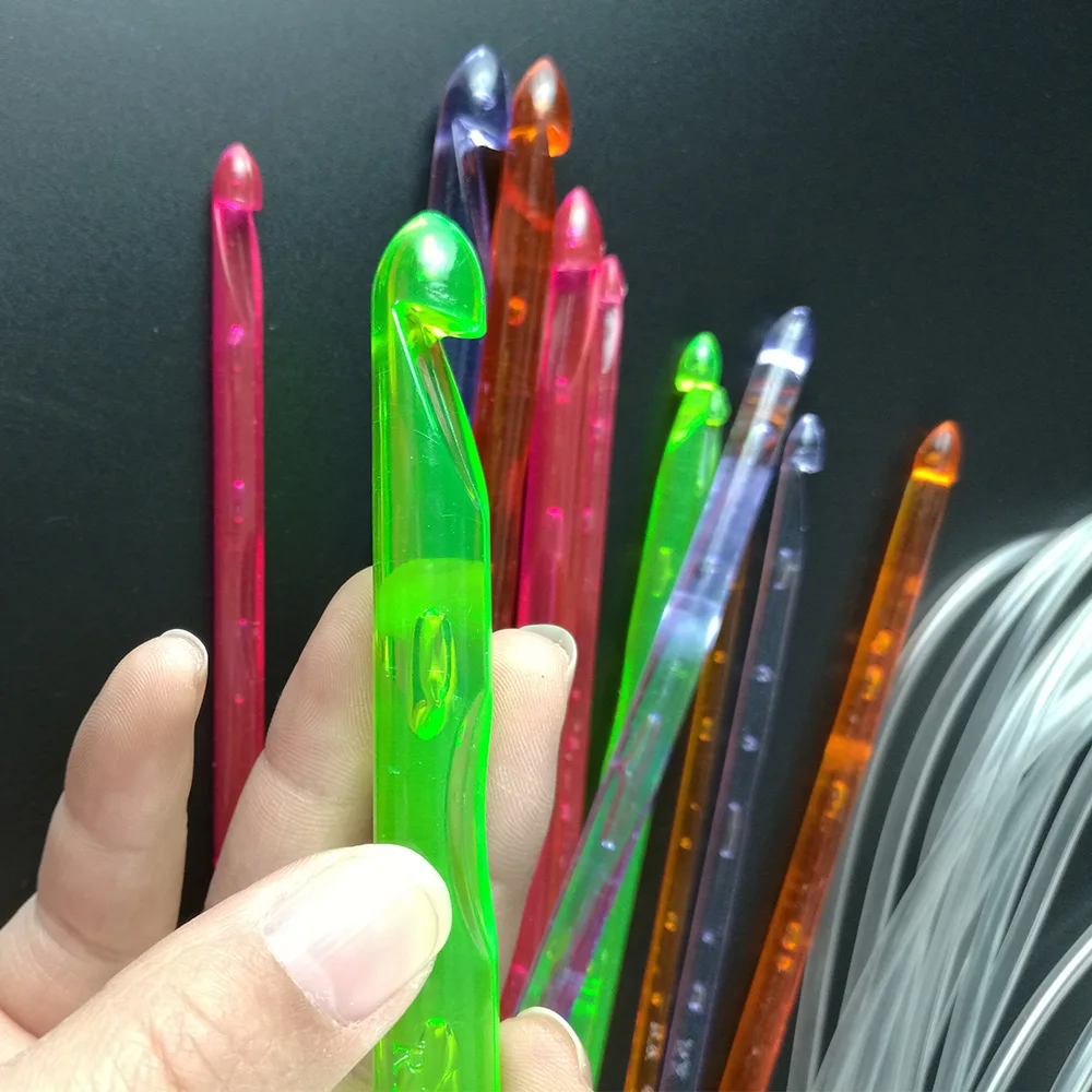 New 12pcs 48&quot Flexible Plastic Afghan Tunisian Crochet Hooks Weave Needles | Дом и сад