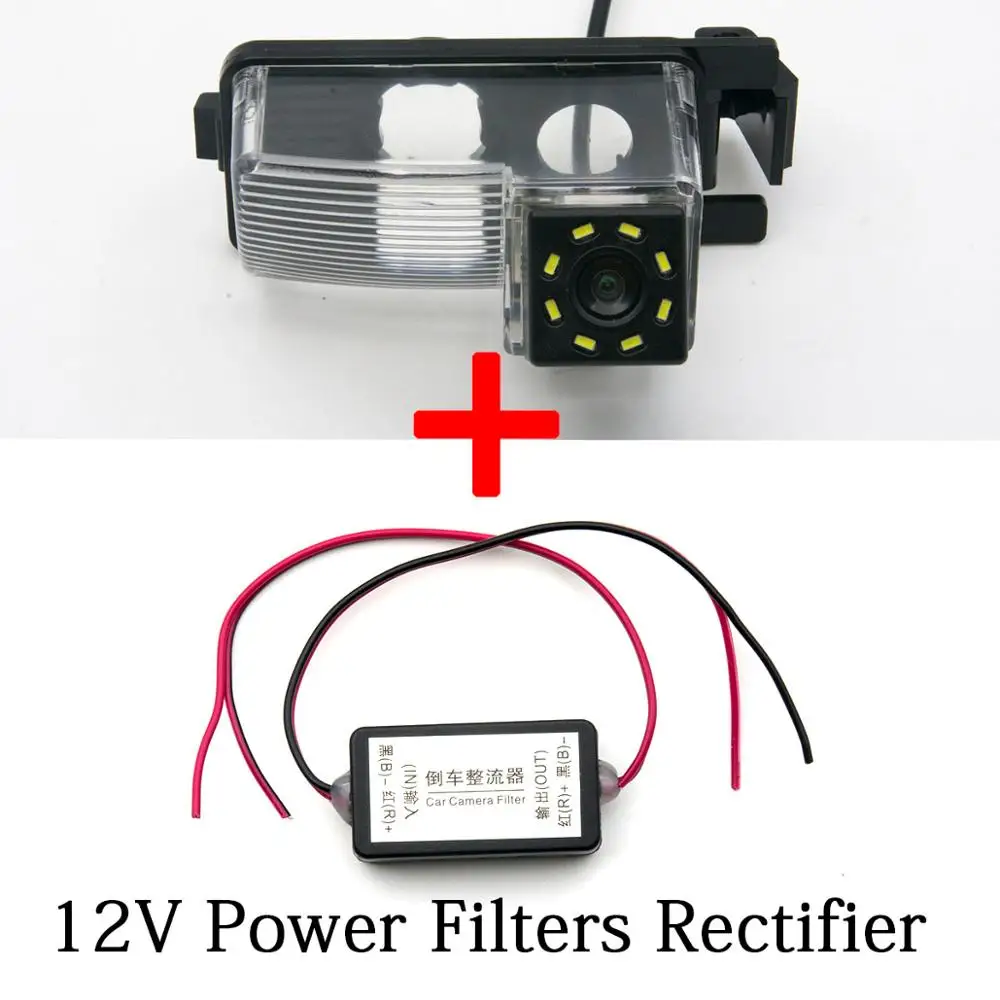 8LED HD Автомобильная камера заднего вида, беспроводной парковочный монитор для Nissan Livina Geniss Cube Tiida Versa Leaf Sentra Latio - Название цвета: Camera n Filters