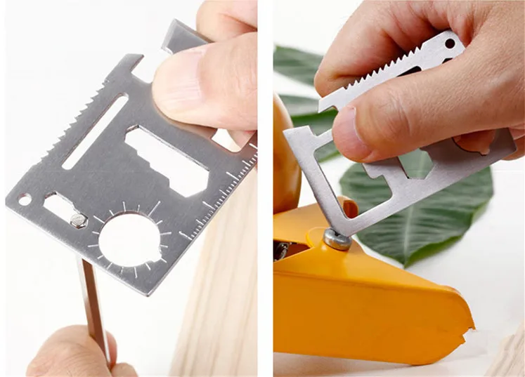 11 Functions in 1 Outdoor Multifunctional Tool Pocket Saber Military Credit Card Knife for Hunting Survival Camping | Спорт и