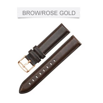Brown RoseGold Винтажный кожаный ремешок для часов, ремешок из натуральной кожи для часов, полностью зернистый кожаный ремешок для часов fajr WA-10 Harameen 6102, 18 мм, 20 мм - Цвет ремешка: Brown RoseGold